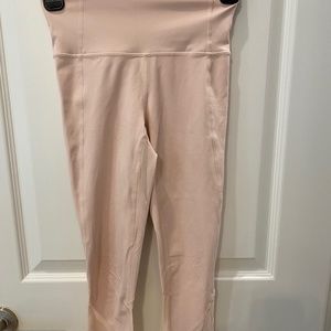 High Rise Pink Mesh Leggings